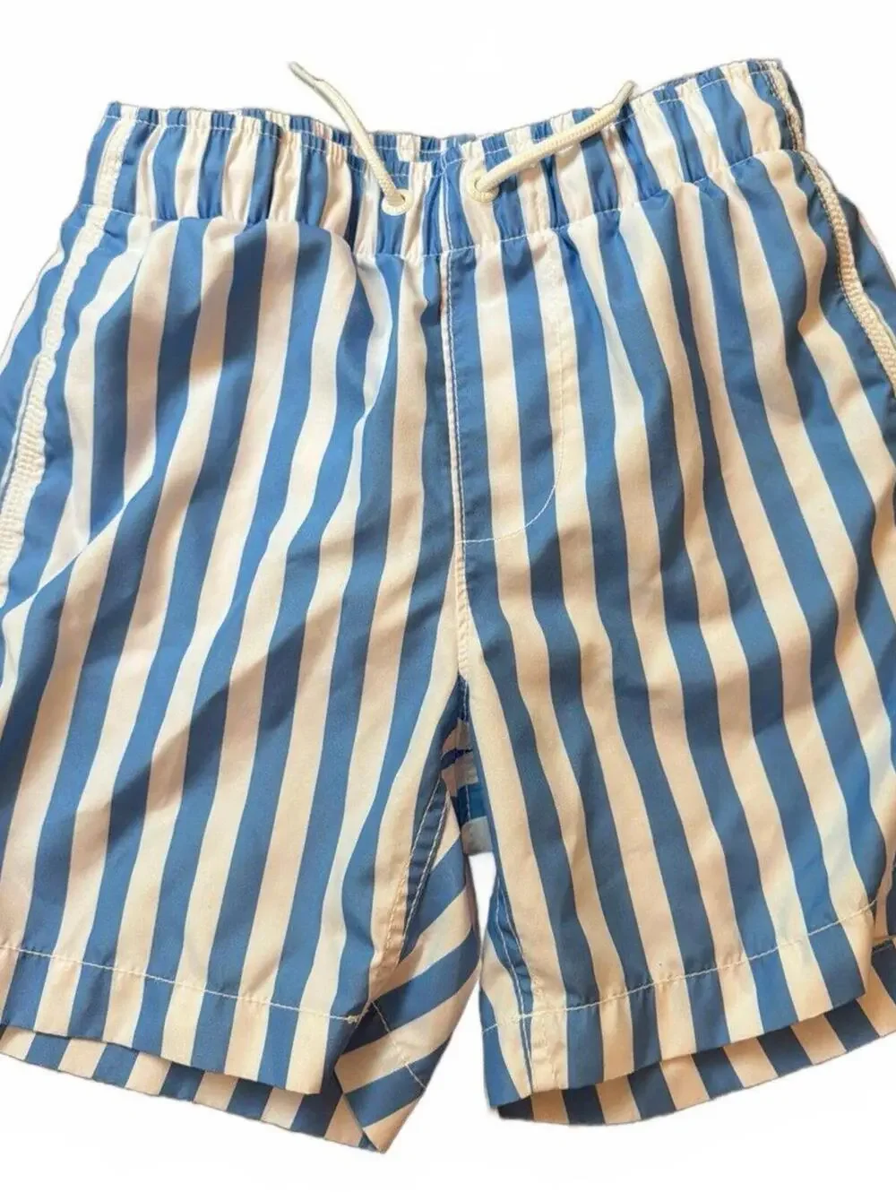 GAP Kids Blue White Striped Swim Shorts Size Large (10)
